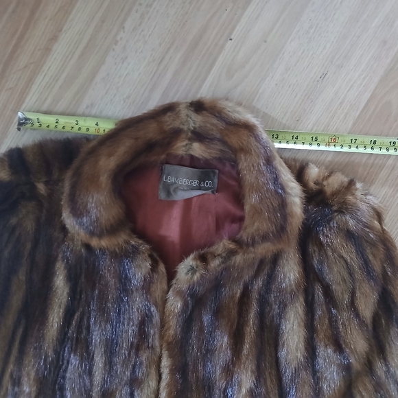 L.Bamberger & CO. Newark Elegant Brown Fur Mink Stole Wrap - Picture 10 of 16